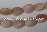 COP171 15.5 inches 10*14mm flat teardrop pink opal gemstone beads