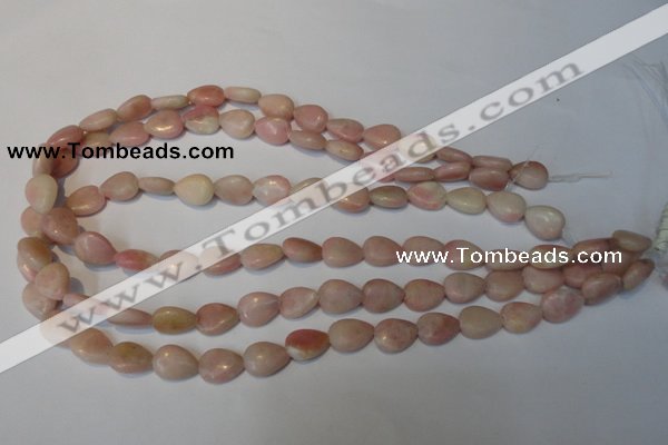 COP171 15.5 inches 10*14mm flat teardrop pink opal gemstone beads