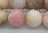 COP1714 15.5 inches 12mm faceted round natural pink opal beads