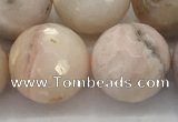 COP1717 15.5 inches 18mm faceted round natural pink opal beads