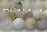 COP1725 15.5 inches 6mm round white opal beads wholesale