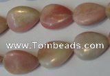 COP173 15.5 inches 13*18mm flat teardrop pink opal gemstone beads