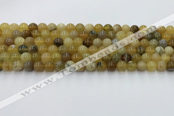 COP1735 15.5 inches 6mm round yellow opal beads wholesale