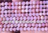 COP1741 15.5 inches 5mm - 5.5mm faceted round natural pink opal beads