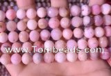 COP1744 15.5 inches 9mm faceted round natural pink opal beads