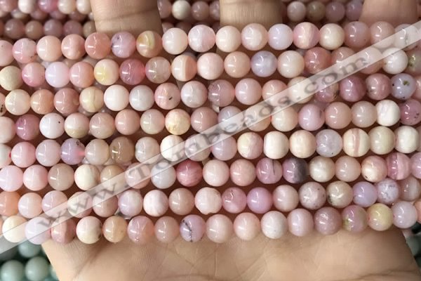 COP1748 15.5 inches 6mm round natural pink opal beads wholesale