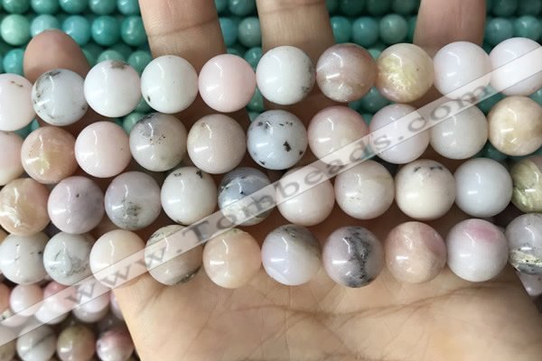 COP1751 15.5 inches 12mm round natural pink opal beads wholesale