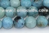 COP1790 15.5 inches 6mm round blue opal gemstone beads