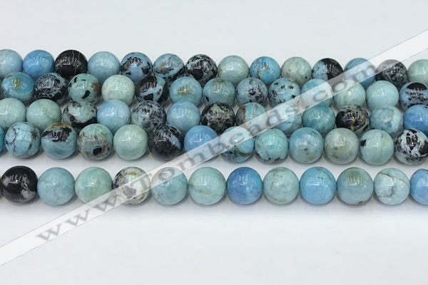 COP1792 15.5 inches 10mm round blue opal gemstone beads