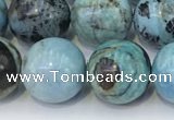 COP1794 15.5 inches 14mm round blue opal gemstone beads