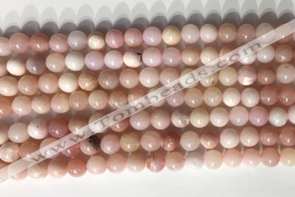 COP1796 15.5 inches 6mm round pink opal gemstone beads