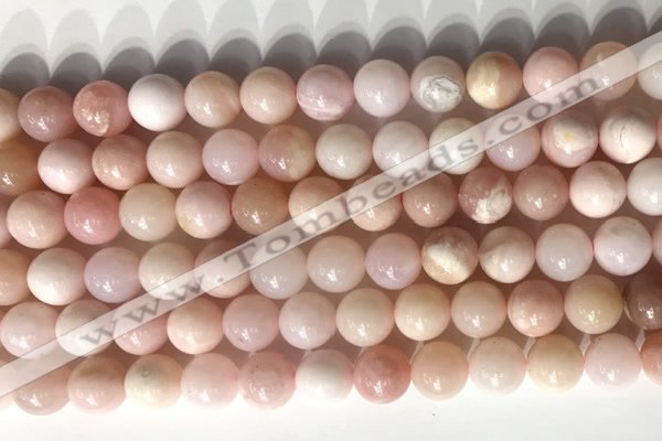 COP1797 15.5 inches 8mm round pink opal gemstone beads