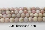 COP1851 15.5 inches 12mm faceted round pink opal gemstone beads wholesale