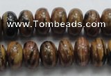 COP203 15.5 inches 8*14mm rondelle natural brown opal gemstone beads