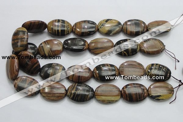 COP217 15.5 inches 22*30mm oval natural brown opal gemstone beads