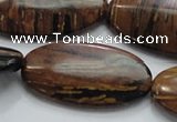 COP218 15.5 inches 20*40mm oval natural brown opal gemstone beads