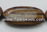 COP236 15.5 inches 25*50mm oval natural brown opal gemstone beads