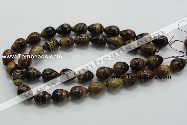 COP239 15.5 inches 15*20mm teardrop natural brown opal gemstone beads