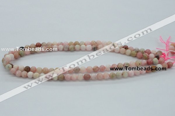 COP24 7mm smooth round natural pink opal beads Wholesale