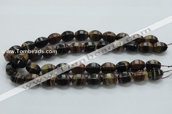 COP240 15.5 inches 13*18mm faceted rice natural brown opal gemstone beads