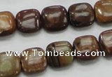 COP243 15.5 inches 12*12mm square natural brown opal gemstone beads