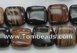 COP244 15.5 inches 14*14mm square natural brown opal gemstone beads