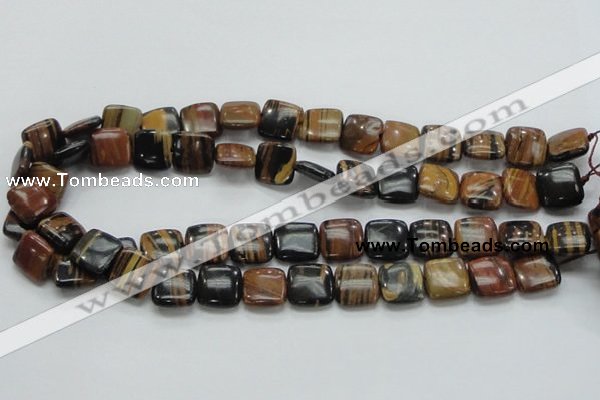 COP244 15.5 inches 14*14mm square natural brown opal gemstone beads