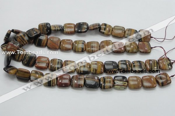 COP245 15.5 inches 16*16mm square natural brown opal gemstone beads