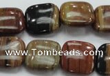 COP246 15.5 inches 18*18mm square natural brown opal gemstone beads