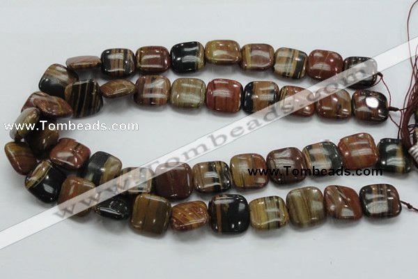 COP246 15.5 inches 18*18mm square natural brown opal gemstone beads