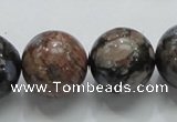 COP250 15.5 inches 20mm round natural grey opal gemstone beads