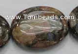 COP259 15.5 inches 30*40mm oval natural grey opal gemstone beads