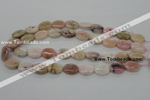 COP26 15*20mm oval natural pink opal gemstone beads Wholesale