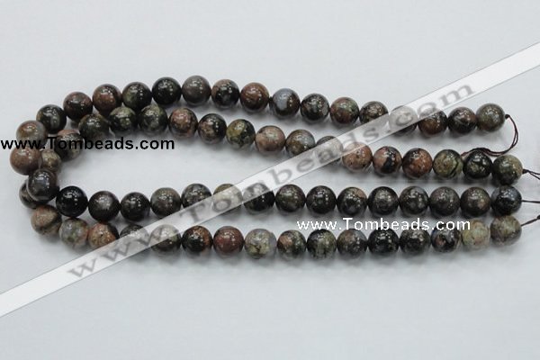 COP267 15.5 inches 12mm round natural grey opal gemstone beads