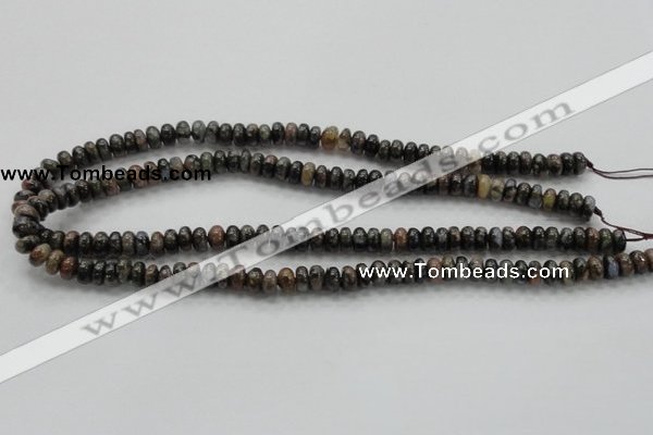 COP268 15.5 inches 4*8mm rondelle natural grey opal gemstone beads