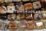 COP304 15.5 inches 10*10mm square brandy opal gemstone beads wholesale