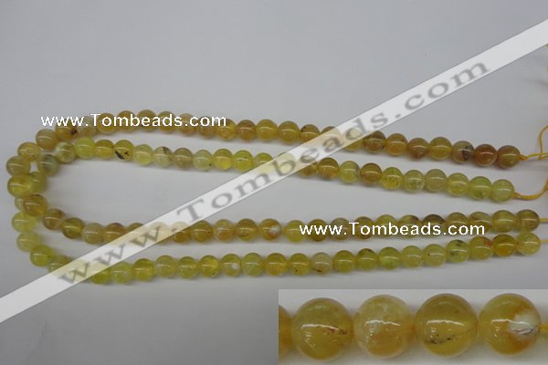 COP332 15.5 inches 8mm round yellow opal gemstone beads wholesale