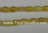 COP337 15.5 inches 6*9mm teardrop yellow opal gemstone beads