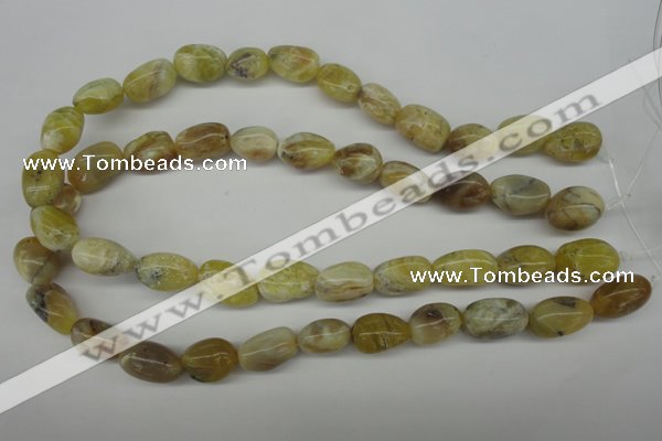 COP341 15.5 inches 10*14mm – 14*20mm nuggets yellow opal gemstone beads