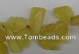 COP348 Top-drilled 7*8mm – 24*25mm freeform yellow opal gemstone beads