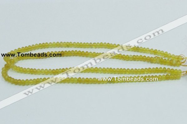 COP350 15.5 inches 4*6mm rondelle yellow opal gemstone beads wholesale