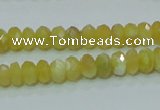 COP352 15.5 inches 5*8mm faceted rondelle yellow opal gemstone beads wholes