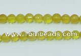 COP353 15.5 inches 6mm faceted round yellow opal gemstone beads wholesale