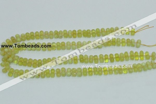 COP354 15.5 inches 6*12mm bone shape yellow opal gemstone beads