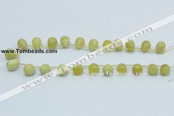 COP357 15.5 inches 13*18mm teardrop yellow opal gemstone beads