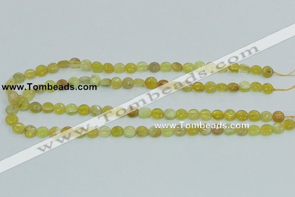 COP358 15.5 inches 8mm coin yellow opal gemstone beads wholesale