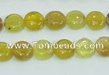 COP359 15.5 inches 10mm coin yellow opal gemstone beads wholesale