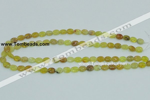 COP360 15.5 inches 8*10mm oval yellow opal gemstone beads wholesale