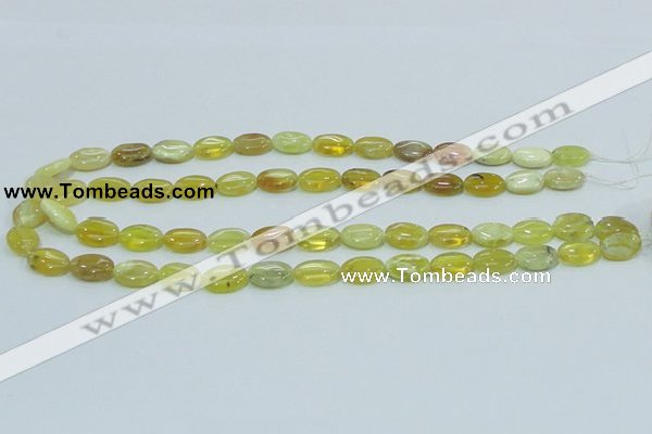 COP362 15.5 inches 10*14mm oval yellow opal gemstone beads wholesale