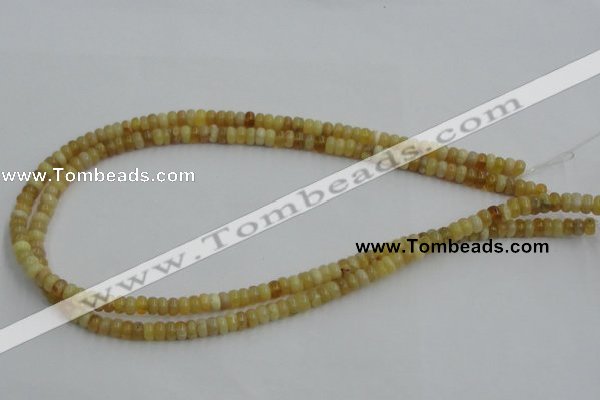 COP370 15.5 inches 4*6mm rondelle yellow opal gemstone beads
